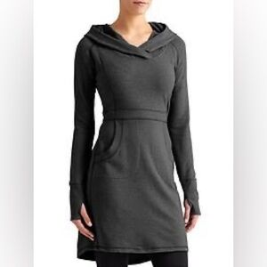 Athleta knee length cotton sweater dress with hood - Sz S